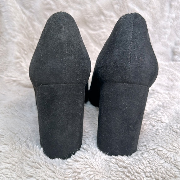 NWOB Franco Sarto Palma black suede block heel pumps - Picture 5 of 5
